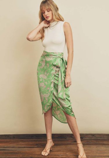 Lime Wrap Skirt