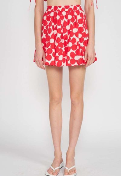 Daisy Red Skirt
