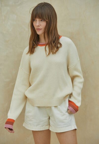 Cream Stripe Sweater