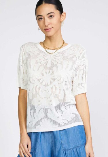 White Crochet Sweater