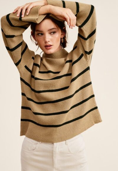 Olive Stripe Sweater