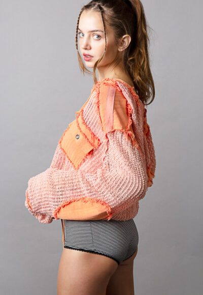Orange Knit Jackt