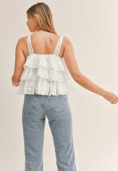 White Lace Top back