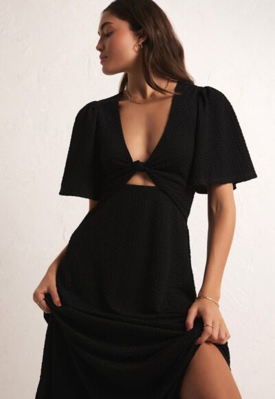 black textured dress