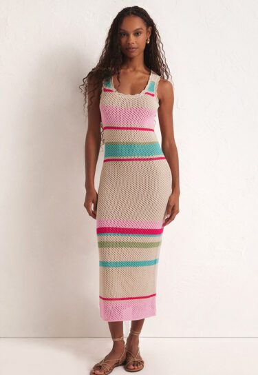stripe knit dress