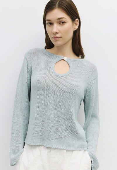 Sky Keyhole Sweater