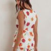 White Floral Top - Image 2