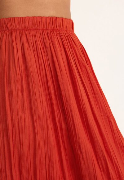 Red Satin Skirt - Image 2