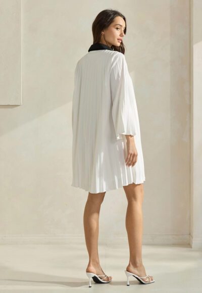White Pleated Dress - Image 3