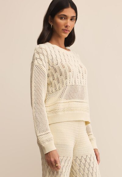 Ivory Knit Sweatshirt - Image 3