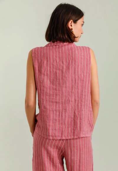 Mauve Stripe Vest - Image 3