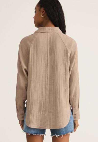 Taupe Gauze Top - Image 3
