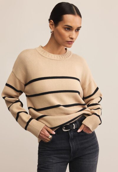 Tan Stripe Sweater - Image 2