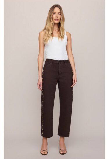 Gold Grommet Jeans